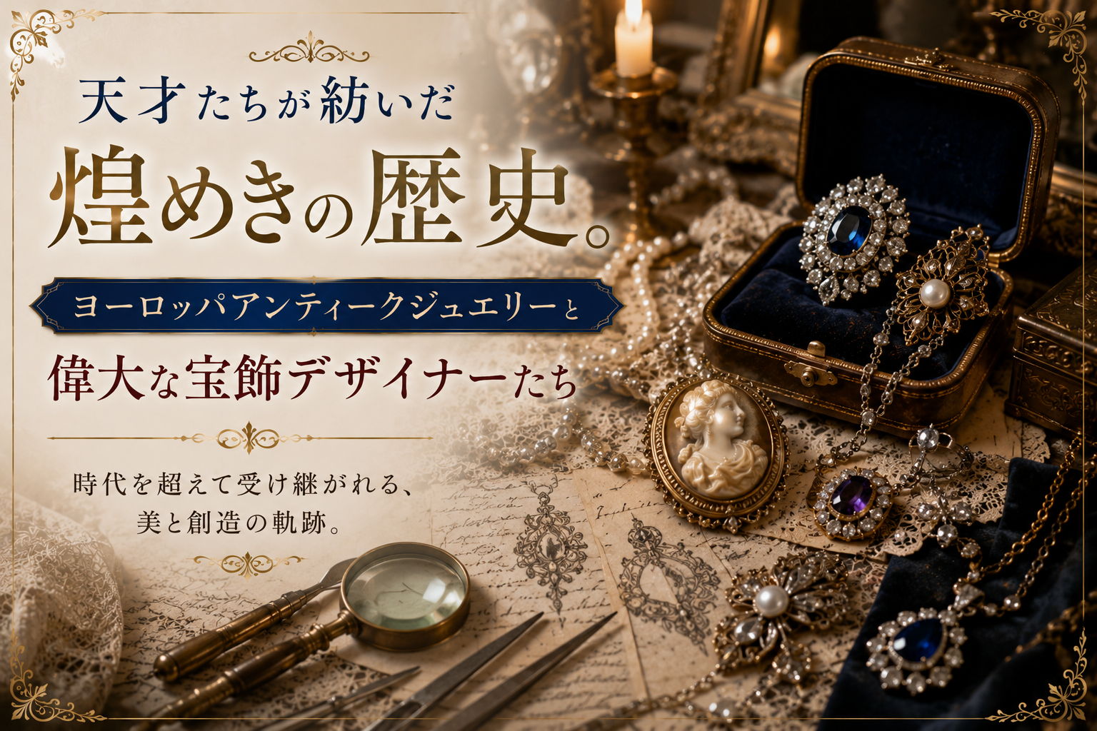天才たちが紡いだ煌めきの歴史。ヨーロッパアンティークジュエリーと