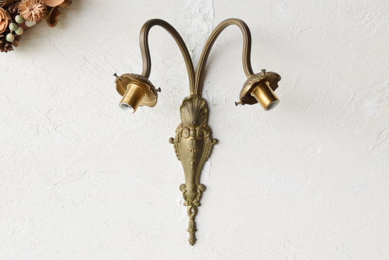 オレンジのシェードが可愛らしい2灯式ウォールランプ【wl190】