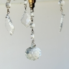 優美な真鍮の曲線とクリスタルの煌めき。空間を華やかに彩る1灯式ガラスシャンデリア【sy473】