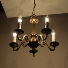 優美な曲線と重厚感あふれる真鍮の輝きが魅力の5灯式シャンデリア【sy439】