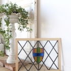 モチーフ以外はクリアガラスで出来たステンドグラス【7731-D】