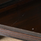 裏側がミラーバック収納になっている珍しいレザートップテーブル【fo237】