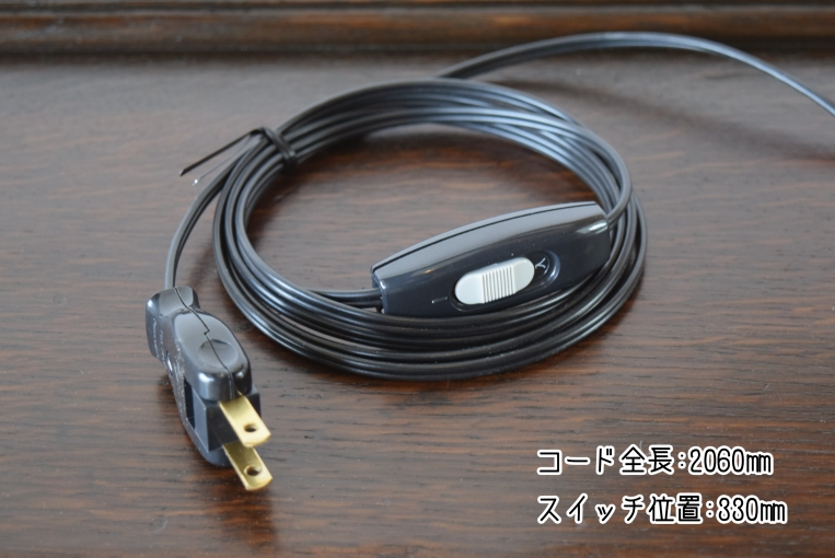 コードとスイッチが付いています。