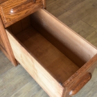 木目が美しいオーク材のスモールロールトップデスク【d83】