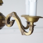 優美な曲線と重厚感あふれる真鍮の輝きが魅力の5灯式シャンデリア【sy439】