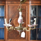 【修復前】5灯式シャンデリア【sy460】