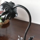 バラの花があしらわれた1灯式アイアンスタンドランプ【sl131-1】