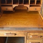 木目が美しいオーク材のスモールロールトップデスク【d83】
