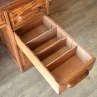 木目が美しいオーク材のスモールロールトップデスク【d83】