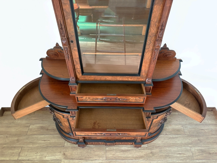 【美品】フランスアンティーク 1900年代 木製3段装飾エタジュール[3738] 美品】フランスアンティーク 1900年代 木製3段装飾エタジュール[3738