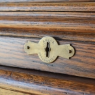 木目が美しいオーク材のスモールロールトップデスク【d83】