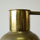 真鍮の輝きと手仕事の温もり、ハンマリング加工のブラスフラワーベース【8532】