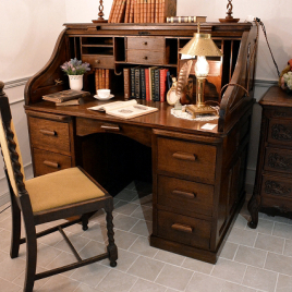 アンティークの魅力満載なロールトップデスク【206】