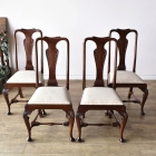 美しいクイーンアンチェア　4脚セット【c296-1】