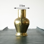 真鍮の輝きと手仕事の温もり、ハンマリング加工のブラスフラワーベース【8532】