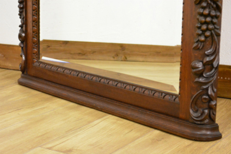 大型で迫力のあるアンティークミラー【00031-2】