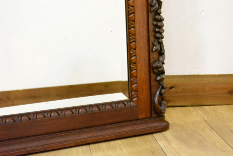 大型で迫力のあるアンティークミラー【00031-2】