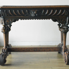 t267　ゴシックオークデスクテーブル