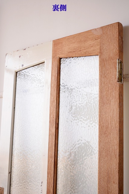 2枚のガラスが入ったシンプルなステンドグラスドア【do34】