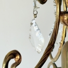 優美な真鍮の曲線とクリスタルの煌めき。空間を華やかに彩る1灯式ガラスシャンデリア【sy473】