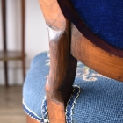 プチポワン生地が素晴らしいウォールナットサロンチェア【c317-3】