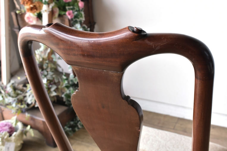 美しいクイーンアンチェア　4脚セット【c296-1】