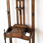 オーバルミラーが可愛らしいオークホールスタンド【fo236】