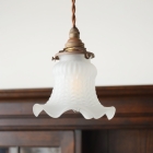 【クレジットカード決済専用ページ】波打つように広がるシェードのフォルムが軽やかな印象を与える小ぶりなペンダントランプ【1818】