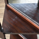 裏側がミラーバック収納になっている珍しいレザートップテーブル【fo237】