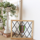 カラフルなガラスが用いられたステンドグラス【7738-A】