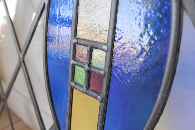 モチーフ以外はクリアガラスで出来たステンドグラス【7731-B】