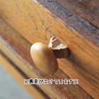 溝彫りの脚と温かな木肌が魅力、引き出し付きダイニングテーブル【t314】