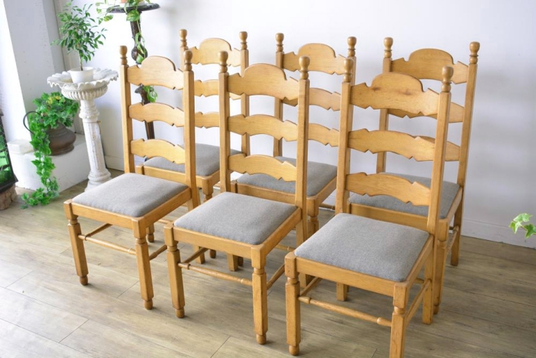 00008-1　オークチェア6点セット