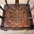 味わい深いスピンドルバックアームチェア【c307】