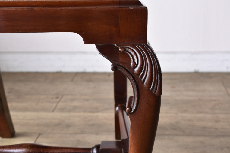 美しいクイーンアンチェア　4脚セット【c296-1】