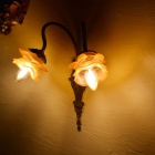 オレンジのシェードが可愛らしい2灯式ウォールランプ【wl190】