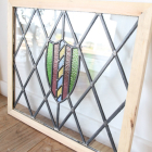 カラフルなガラスが用いられたステンドグラス【7738-A】