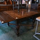 【修復前】オークドローリーフダイニングテーブル【t323】