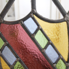 カラフルなガラスが用いられたステンドグラス【7738-D】