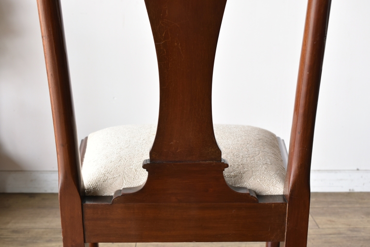 美しいクイーンアンチェア　4脚セット【c296-1】