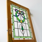 グリーンカラーが素敵なステンドグラスドア【6679】