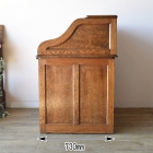 木目が美しいオーク材のスモールロールトップデスク【d83】