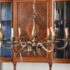 【修復前】6灯式シャンデリア【sy445】