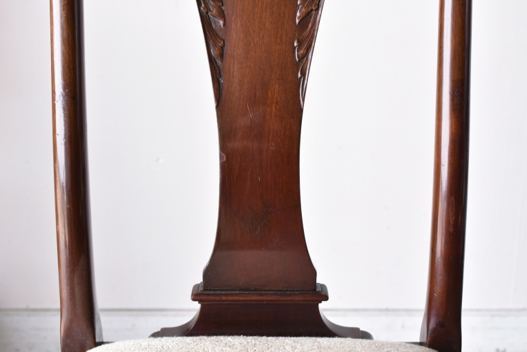 美しいクイーンアンチェア　4脚セット【c296-1】