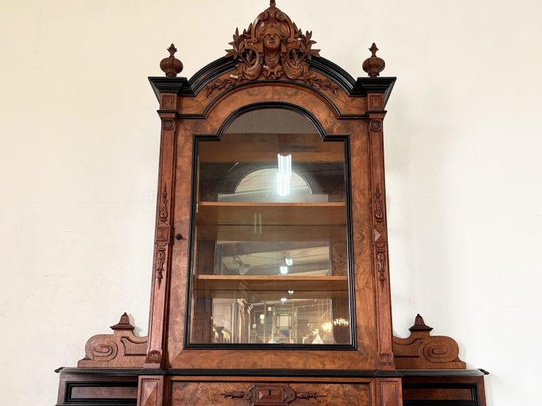 らんイタリア製　大型アンティークキャビネット パルテノン アンティーク / 1900年代フランスアンティーク、ナポレオン