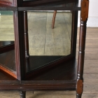 裏側がミラーバック収納になっている珍しいレザートップテーブル【fo237】