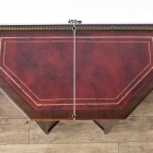 裏側がミラーバック収納になっている珍しいレザートップテーブル【fo237】