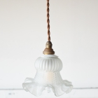 可憐な花びらと柔らかな光、フリルシェードのペンダントランプ【51850】