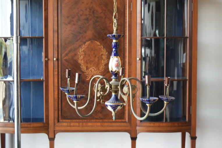 【修復前】5灯式シャンデリア【sy456】