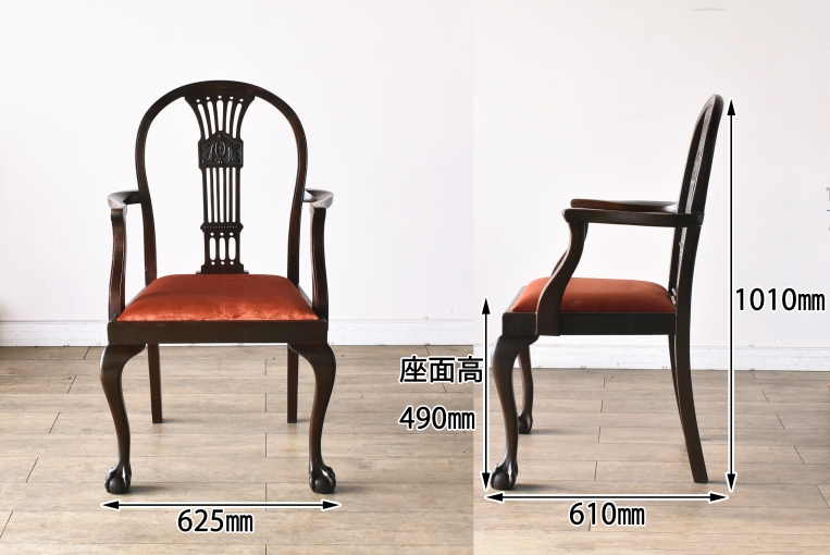 パルテノン アンティーク / 1910年代英国製 ヘップルホワイト様式